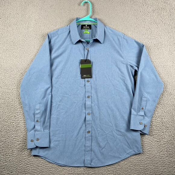 Tom Baine Slim Fit Performance Stretch Button Shirt Men's 15-15.5 Medium New - Picture 1 of 9